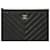 Chanel Clutch Caviar Classic New Medium Nero - vista 3