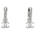Orecchini a cerchio Chanel Coco Logo argento  - vista 1