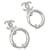 Orecchini a cerchio Chanel Coco Logo argento  - vista 2