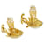 Chanel CC Logo Perlen-Clip-Ohrringe Golden  - Ansicht 3