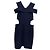 Autre Marque Clotilde Chapter schwarzes Wollkleid mit Cut-outs Marineblau