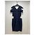 Autre Marque Clotilde Chapter schwarzes Wollkleid mit Cut-outs Marineblau - Ansicht 2