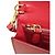 Borsa a tracolla in pelle rossa Prada Rosso - vista 9