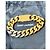 Bracciale a maglia curb Saint Laurent dorato D'oro - vista 3
