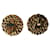 Orecchini a clip Chanel placcati oro cabochon bianco D'oro  - vista 2
