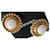 Orecchini a clip Chanel placcati oro cabochon bianco D'oro  - vista 5