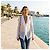 Issey Miyake Pleats Please Camicetta Cardigan con Volant Bianca Bianco - vista 9
