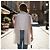 Gucci Sciarpa Samantha a Righe in Puro Cotone - Crema Bianco Beige Grigio - vista 6