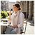 Gucci Sciarpa Samantha a Righe in Puro Cotone - Crema Bianco Beige Grigio - vista 7