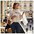 Gucci Sciarpa Samantha a Righe in Puro Cotone - Crema Bianco Beige Grigio - vista 9