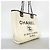Chanel Deauville Raphia Chain Tote Bag Weiß Marineblau - Ansicht 2