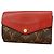 Louis Vuitton Monogram Portefeuille Pallas Compact Wallet Marrone Fuschia