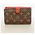 Louis Vuitton Monogram Portefeuille Pallas Compact Wallet Marrone Fuschia - vista 11