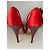 Sandali Giuseppe Zanotti in raso rosso con dettaglio floreale Porpora - vista 4