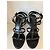 Valentino Garavani Rockstud Sandali Tacco Pelle Nera Nero - vista 3