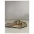 Gucci Mule in pelle lamé dorata con frange D'oro - vista 3