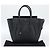 Céline CELINE Luggage Micro Shopper Handtasche aus Leder Schwarz Silber Authentisch ka4855SAM - Ansicht 12