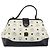 Borsa MCM Vicetos Logogram PVC Pelle White Gold Auth 187374 Bianco D'oro - vista 2