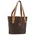 Céline Borsa a Mano CELINE Macadam Canvas PVC Pelle Marrone Oro Auth 187377 D'oro
