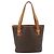 Céline Borsa a Mano CELINE Macadam Canvas PVC Pelle Marrone Oro Auth 187377 D'oro - vista 2