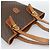 Céline Borsa a Mano CELINE Macadam Canvas PVC Pelle Marrone Oro Auth 187377 D'oro - vista 6