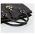 Borsa GUCCI in pelle nera e oro 131325 Auth 186805A Nero D'oro - vista 7