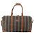 Pequin Borsa Boston FENDI Pecan Canvas PVC 2way Nero Marrone Auth 183971 - vista 13