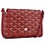 GOYARD Borsa a Spalla Herringbone PVC Rosso Argento Auth SW2347SM