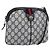 Borsa a Spalla GUCCI GG Supreme Sherry Line PVC Blu Navy Oro 68 02 047 Auth 185910 D'oro