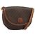 Céline Borsa a Spalla CELINE Macadam Canvas PVC Pelle Marrone Oro Auth 187770 D'oro
