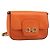 Borsa a tracolla Salvatore Ferragamo Gancini in catena di pelle arancione e oro Auth 185560