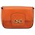 Borsa a tracolla Salvatore Ferragamo Gancini in catena di pelle arancione e oro Auth 185560 - vista 13