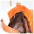 Borsa a tracolla Salvatore Ferragamo Gancini in catena di pelle arancione e oro Auth 185560 - vista 23