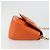 Borsa a tracolla Salvatore Ferragamo Gancini in catena di pelle arancione e oro Auth 185560 - vista 3
