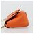 Borsa a tracolla Salvatore Ferragamo Gancini in catena di pelle arancione e oro Auth 185560 - vista 4