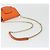 Borsa a tracolla Salvatore Ferragamo Gancini in catena di pelle arancione e oro Auth 185560 - vista 7