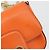Borsa a tracolla Salvatore Ferragamo Gancini in catena di pelle arancione e oro Auth 185560 - vista 9