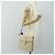 Bolsa de Ombro SAINT LAURENT YSL em Couro Marfim Ouro Auth am11905V Dourado Cru - vista 28