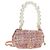 CHANEL Borsa a Spalla con Catena Tweed 2way Pink Gold CC Auth 185316M Rosa D'oro
