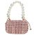 CHANEL Borsa a Spalla con Catena Tweed 2way Pink Gold CC Auth 185316M Rosa D'oro - vista 2