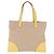 PRADA Tote Bag Canvas Beige Silber Auth 187781A - Ansicht 2