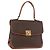 Céline Borsa CELINE Macadam Canvas PVC Pelle Marrone Oro Auth 186847 D'oro