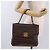 Céline Borsa CELINE Macadam Canvas PVC Pelle Marrone Oro Auth 186847 D'oro - vista 27