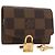 LOUIS VUITTON Damier Ebene Gemelli Gold Tone LV Auth 184847V