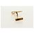 LOUIS VUITTON Damier Ebene Gemelli Gold Tone LV Auth 184847V - vista 16