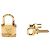 LOUIS VUITTON Damier Ebene Gemelli Gold Tone LV Auth 184847V - vista 2