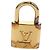 LOUIS VUITTON Damier Ebene Gemelli Gold Tone LV Auth 184847V - vista 3