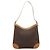 Céline Borsa a Spalla CELINE Macadam Canvas PVC Pelle Marrone Oro Auth 187649V D'oro - vista 2