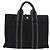 Hermès Borsa HERMES Fourre Tout PM in cotone Nero Argento Auth 187747A - vista 3