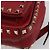VALENTINO Studs Backpack Leather Red Gold Auth BA13290 Golden - view 10